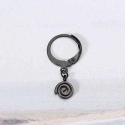 1 Piece Titanium Steel Hoop Earrings Cool 316L Stainless Steel Spiral Circle Pendant Unisex Jewelry