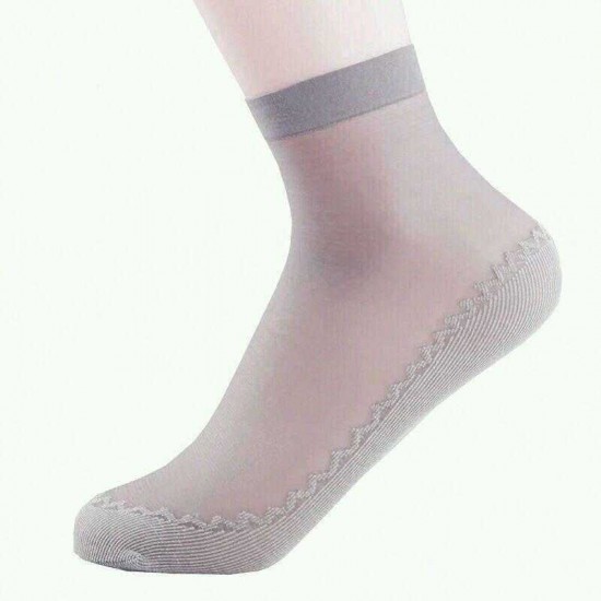 10 Pairs Ultrathin High Sesilience Cotton Liners Heel Grip Non Slip Sock