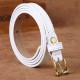 105CM Women Second Layer Leather Belt Leisure Pin Buckle Solid Sew Edge Waistband for Jeans Cowboy