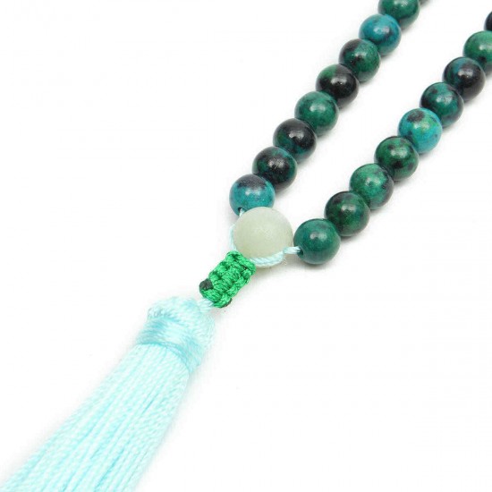 108Pcs 6mm Dark Green Jade Prayer Beads Bracelet Necklace Jewelry