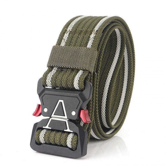 125cm 3.8cm Nylon Waist Leisure Belts Zinc Alloy Tactical Belt Quick Release Inserting Buckle