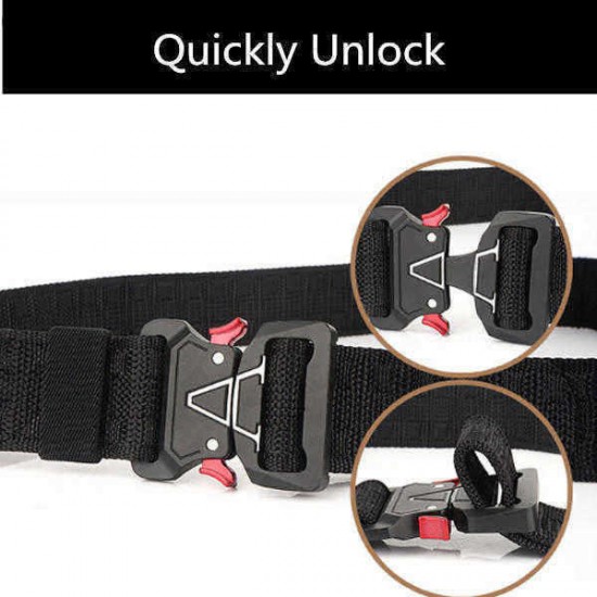 125cm Men 3.8cm Width Nylon Waist Belts Tactical Belt Quick Release Inserting Buckle Waist Belt