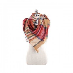 140CM Women Autumn Plaid Blanket Scarf Wraps Casual Warm Soft Scarves