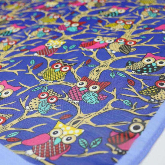 160CM Women Cute Owl Print Scarfs Chiffon Autumn Outdoor Shawl Scarves
