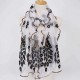 190CM Women Peacock Pattern Lace Scarves Shawl Casual Travel Soft Scarf