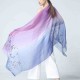 190cm Women Flower Embroidered Silk Scarves Soft Long Scarf Beach Shawls