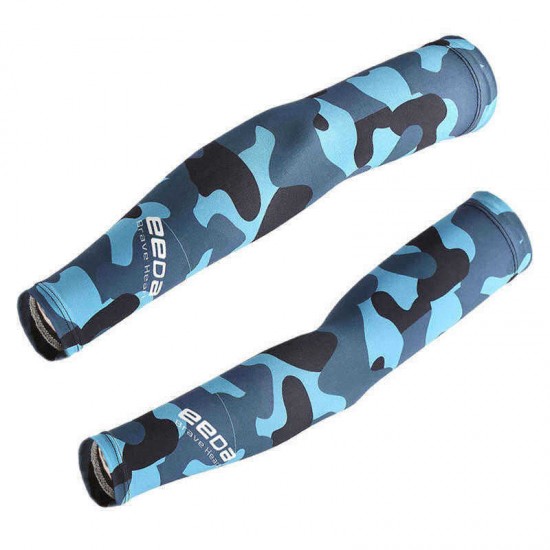 1Pair UV Protection Camouflage Cooling Arm Sleeves Sunblock Cycling Fishing Protective Gloves