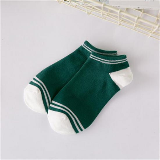 1Pair Women Cotton Stripe Socks Girls Cute Patchwork Invisible Boat Socks