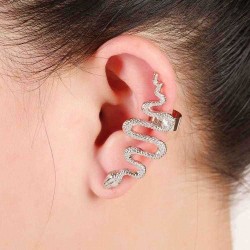 1Pc Exaggerate Snake Left Right Ear Cuff Zinc Alloy Silver Gold Earrings