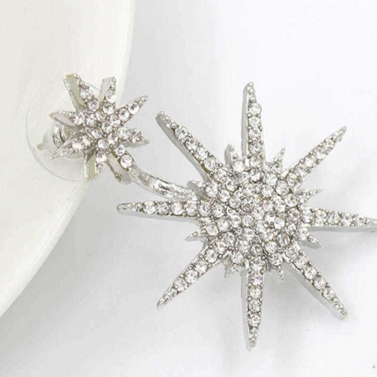 1Pc Fashion Ear Drop Earring Rhinestone Snowflake Dangle Earrings Accessories Jewelry for Women