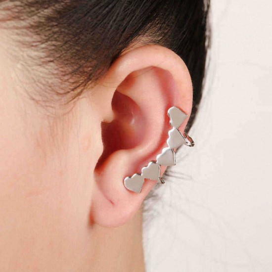 1pcs Trendy Metal Ear Cuff Simple Style U Shape Heart Ear Clip