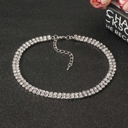 3 Styles Sexy Shiny Rhinestone Necklace Simple Zinc Alloy Choker Clothing Accessories
