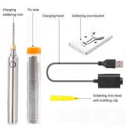 5V 8W Solder Iron Wireless Charging Soldering Iron Mini Portable Rechargeable Battery Soldering Iron with USB Welding Tools