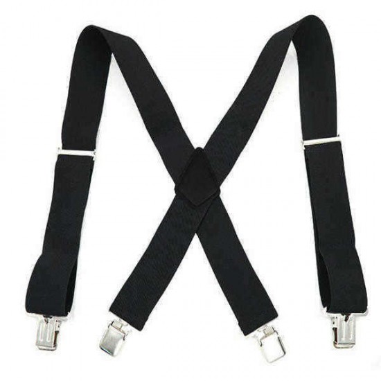 5cm*125cm Plus Size Clip-on Suspenders Four Clips  Adjustable Braces  Oversize Braces Belt
