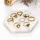 8 Pcs Women Trendy Gift Ring Set Vintage Crystal Geometric Gem Casual Knuckle Rings