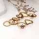 8 Pcs Women Trendy Gift Ring Set Vintage Crystal Geometric Gem Casual Knuckle Rings