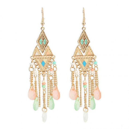 Bohemia Irregular Triangle Drop Tassels Women Earrings