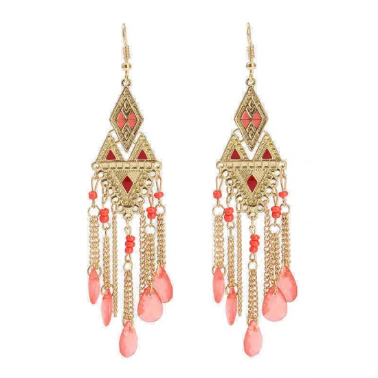 Bohemia Irregular Triangle Drop Tassels Women Earrings