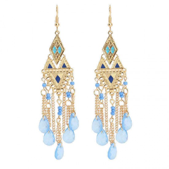 Bohemia Irregular Triangle Drop Tassels Women Earrings