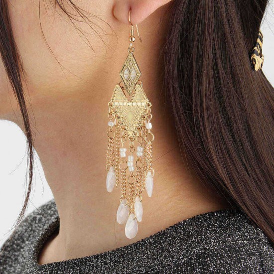 Bohemia Irregular Triangle Drop Tassels Women Earrings