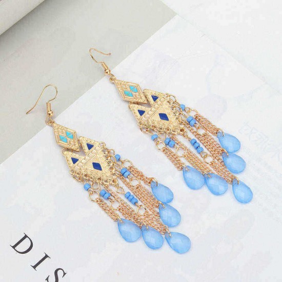 Bohemia Irregular Triangle Drop Tassels Women Earrings