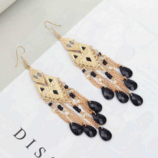 Bohemia Irregular Triangle Drop Tassels Women Earrings