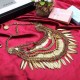 Bohemia Multilayer Coins Leaves Tassel Pendant Statement Necklace