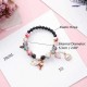 Bohemia Sweet Glass Beaded Bracelet Charm Bangles Deer Flower Diamond Pendant Hand Chain for Women