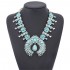 Bohemia Turquoise Blossom Necklace Flower Pendant Chain Choker Best Gifts For Women