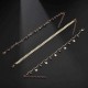 Bohemian Arrow-studded Anklet Rhinestone Star Pendant Tassels Anklet Trendy Jewelry for Women