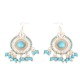 Bohemian Colorful Women's Bead Tassel Drop Earrings Ethnic Big Disc Dangle Earrings for Women