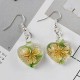 Bohemian Creative Luminous Ethnic Jewelry Earrings Flower Pattern Heart Dangle Earring for Women