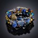 Bohemian Crushed Stone Bracelet Multi Layer Beaded Bracelet Mix Color Crystal Women Bracelet