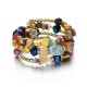 Bohemian Crushed Stone Bracelet Multi Layer Beaded Bracelet Mix Color Crystal Women Bracelet