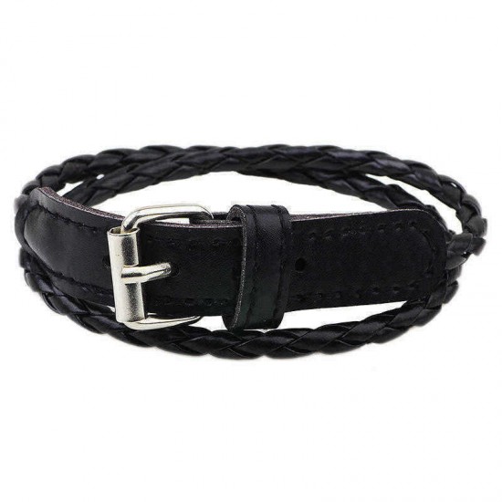 Bohemian Double Layer Leather Bracelet For Women With Button Fashion Bracelet