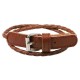 Bohemian Double Layer Leather Bracelet For Women With Button Fashion Bracelet