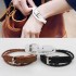 Bohemian Double Layer Leather Bracelet For Women With Button Fashion Bracelet