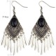 Bohemian Drop Earrings Gemstone Alloy Tassels Geometry Drop Earring For Women