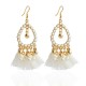 Bohemian Earrings Alloy Beads Drop Tassel 3 Color Option Earrings for Women