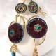 Bohemian Earrings Luxury Gold Plated Flower Charm Tassel Pendant Ear Drop Boho Jewelry for Women