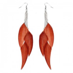 Bohemian Feather Tassels Ear Drop Boho Colorful Earrings for Women