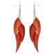 Bohemian Feather Tassels Ear Drop Boho Colorful Earrings for Women