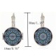 Bohemian Flower Drop Earring Ethnic Earrings Purple Flower Print Earrings for Women