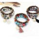 Bohemian Multi-Layer Wooden Tassels Bracelet Cutely Elephant Beaded Bracelet