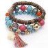 Bohemian Multi-Layer Wooden Tassels Bracelet Cutely Elephant Beaded Bracelet