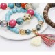 Bohemian Multi-Layer Wooden Tassels Bracelet Cutely Elephant Beaded Bracelet