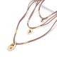 Bohemian Multi-layer Geometric Pendant Necklaces Irregular  Braided Rope Necklace for Women