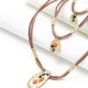 Bohemian Multi-layer Geometric Pendant Necklaces Irregular  Braided Rope Necklace for Women