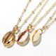 Bohemian Multi-layer Geometric Shell Necklace Conch Inlaid Gold Side Alloy Necklace