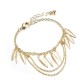 Bohemian Multi-layer Gold Bracelet Set Arrow Tassel Pendant Chain Charm Bracelet for Women